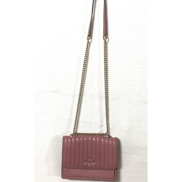 Coach Klare Chain Crossbody With Linear Quilting Flap PINK 2561 - Picture 3 of 15